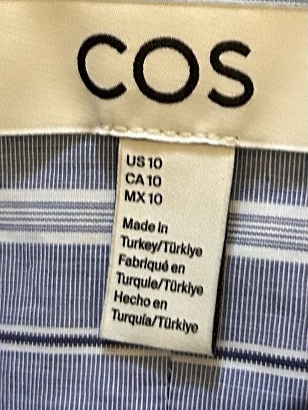 COS Pinstriped Cotton Midi Shirt Dress Blue White
Stripe - Women's US 10 / EU 42 - Picture 13 of 16